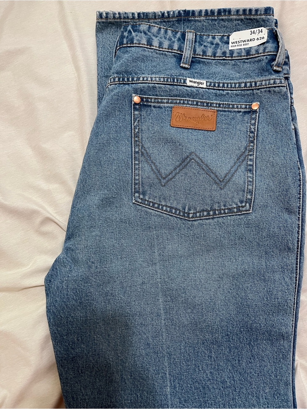 Wrangler Women's Blue Straight Leg Jeans - Westward 626